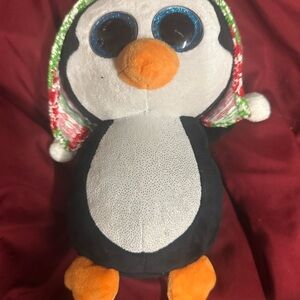 Ty Black and White Penguin Plush‎ with Orange Beak